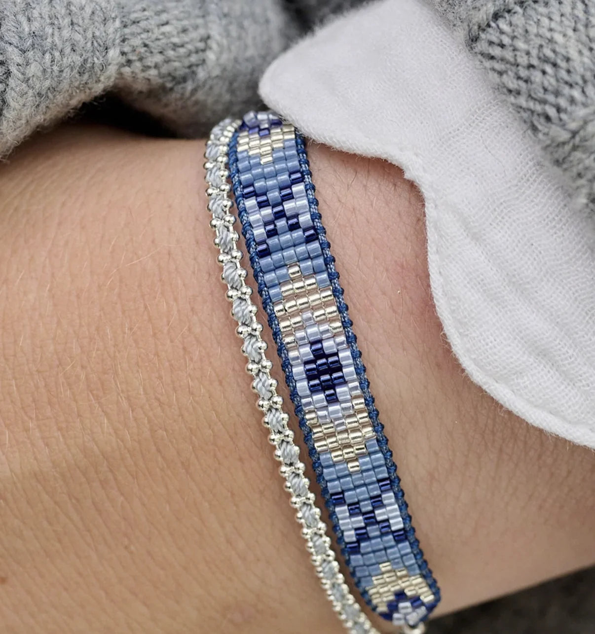HealthyDog Boho Betty Freundschaftsperlenarmband "blau"