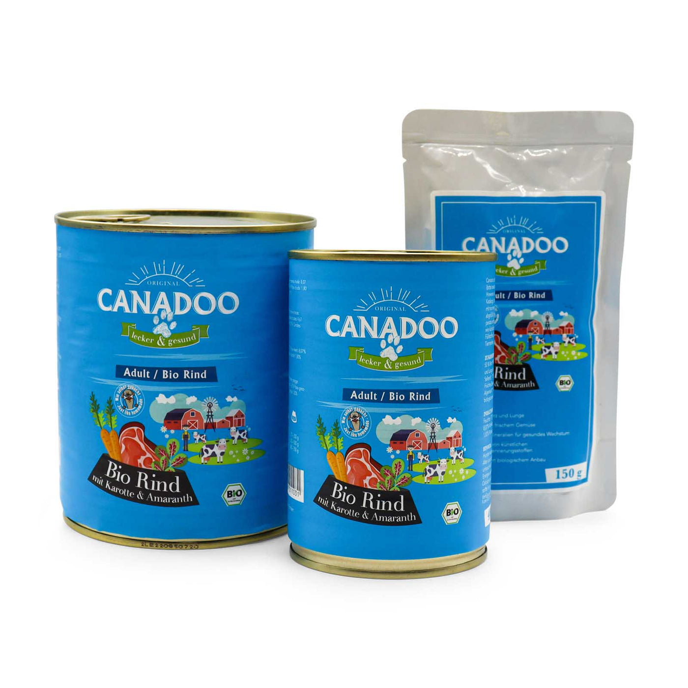 HealthyDog Canadoo Adult Nassfutter Bio Rind mit Karotte & Amaranth