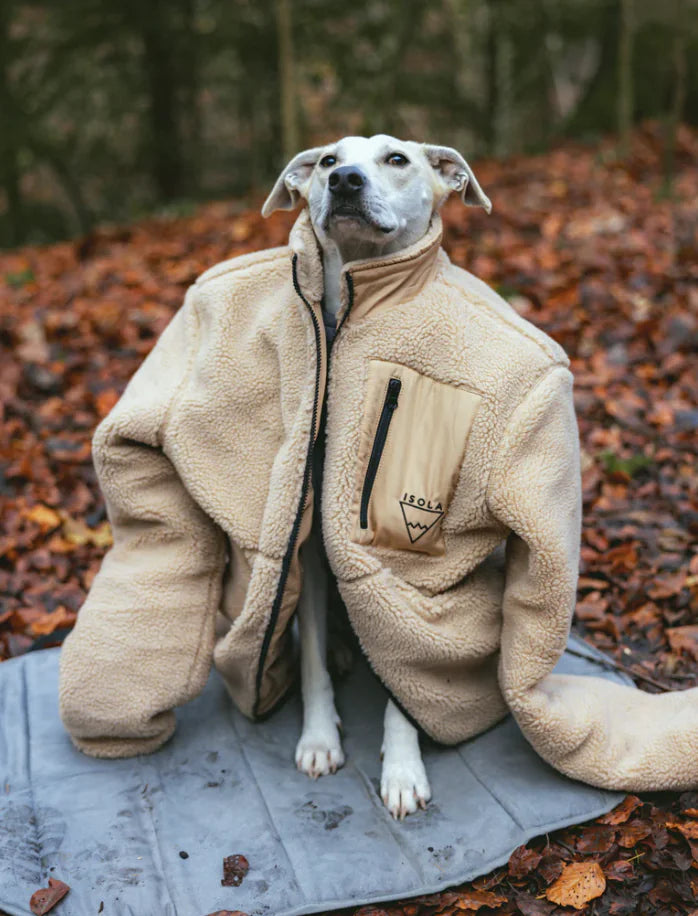 HealthyDog ISOLA Bearfleece Jacke beige