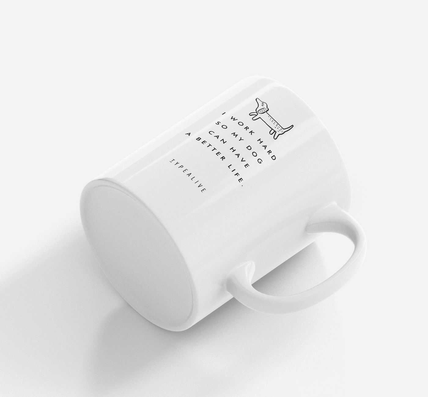 HealthyDog typealive Tasse "Work Hard"