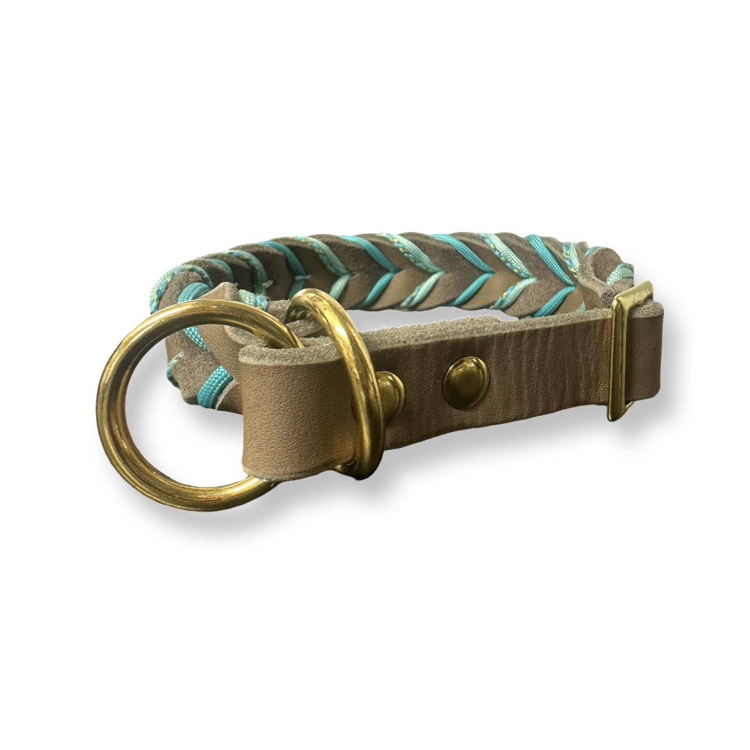 HealthyDog Lederhalsband Zugstopp "Niro"