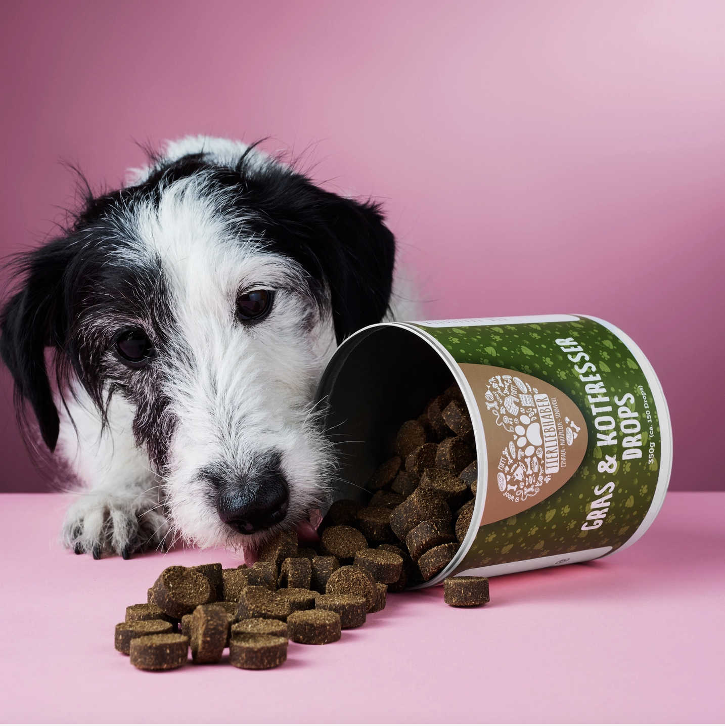 HealthyDog Tierliebhaber Gras & Kotfresser Drops