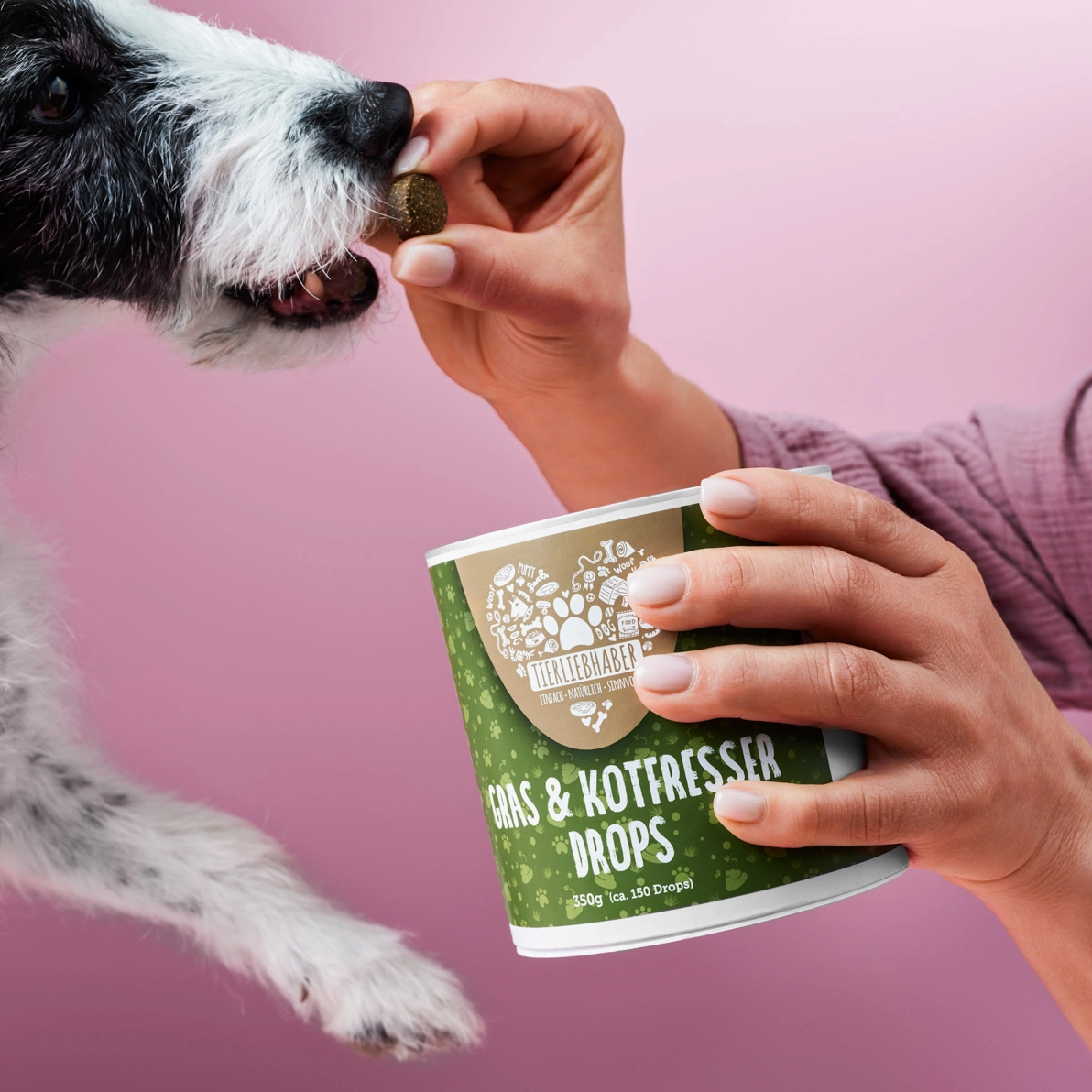 HealthyDog Tierliebhaber Gras & Kotfresser Drops