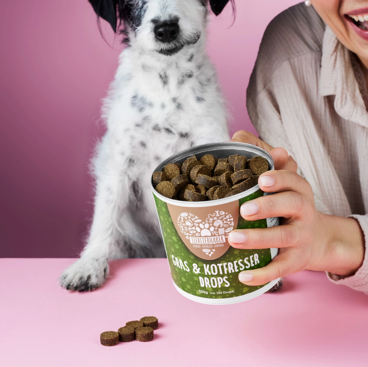 HealthyDog Tierliebhaber Gras & Kotfresser Drops