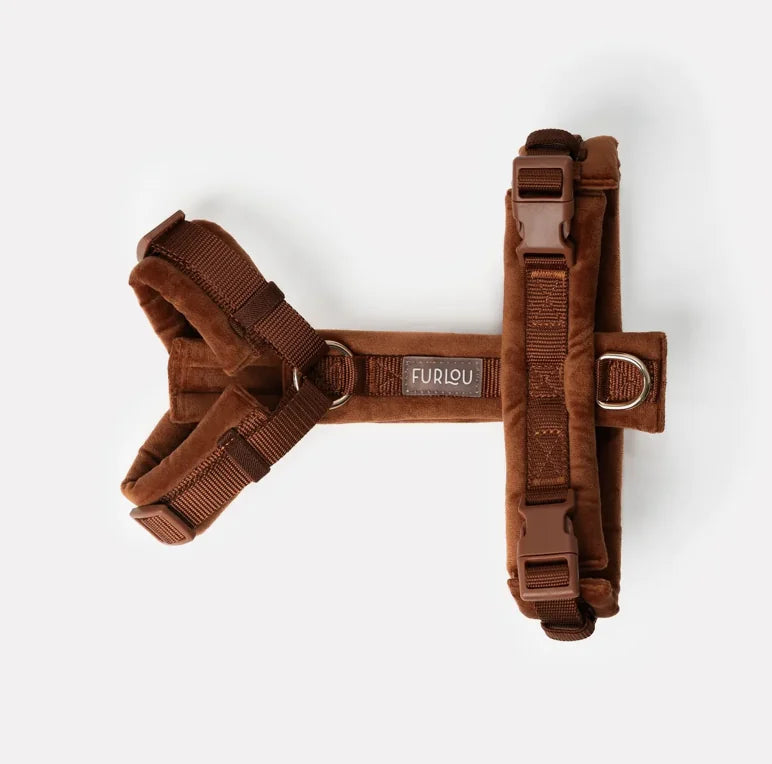 HealthyDog Furlou Samt Hundegeschirr "clay"
