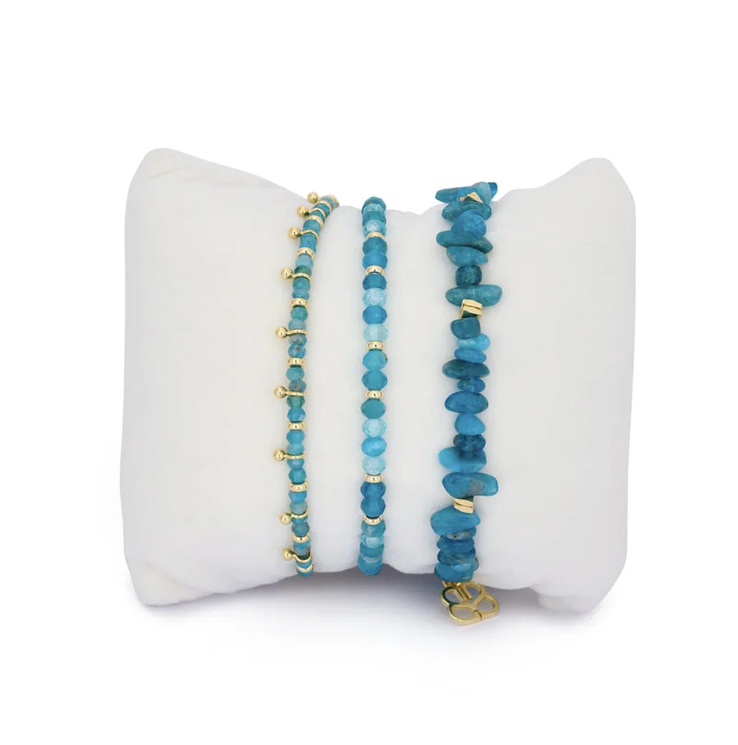 HealthyDog Boho Betty "Laguna" Apatit - & Goldarmband Set