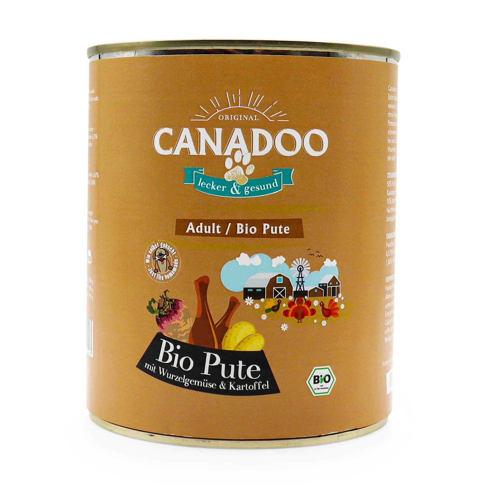 HealthyDog Canadoo Adult Nassfutter Bio Pute mit Wurzelgemüse & Kartoffel