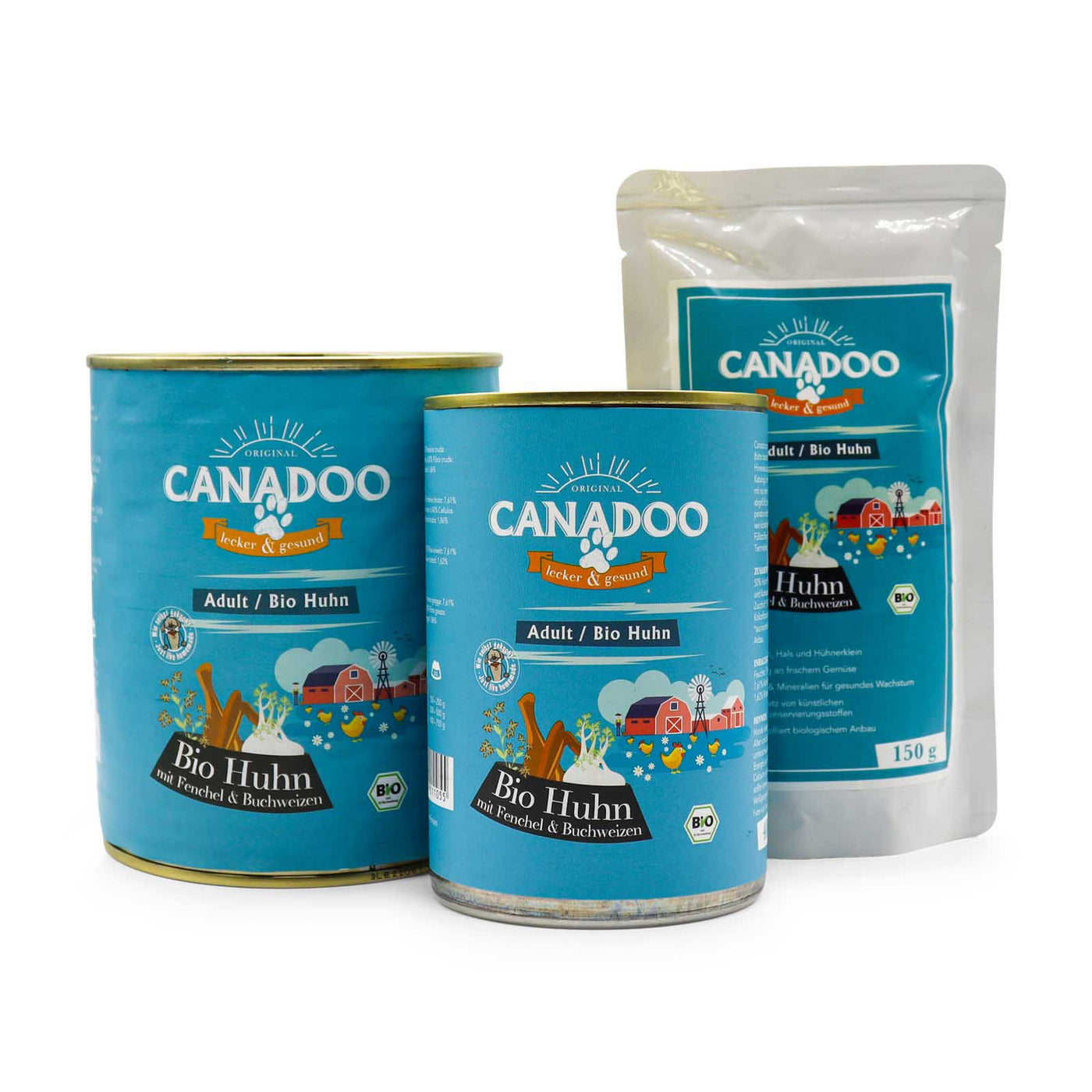 HealthyDog Canadoo Adult Nassfutter Bio Huhn mit Fenchel & Buchweizen