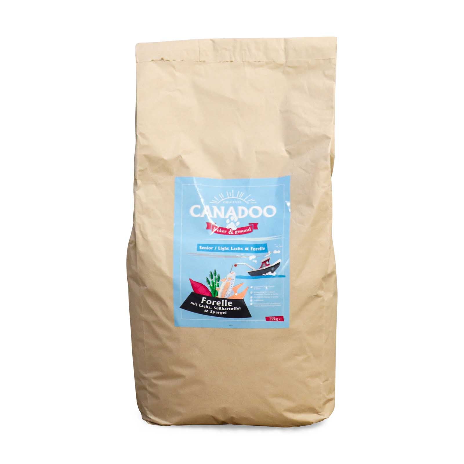 HealthyDog Canadoo Senior / Light Trockenfutter Lachs & Forelle mit Süsskartoffel & Spargel
