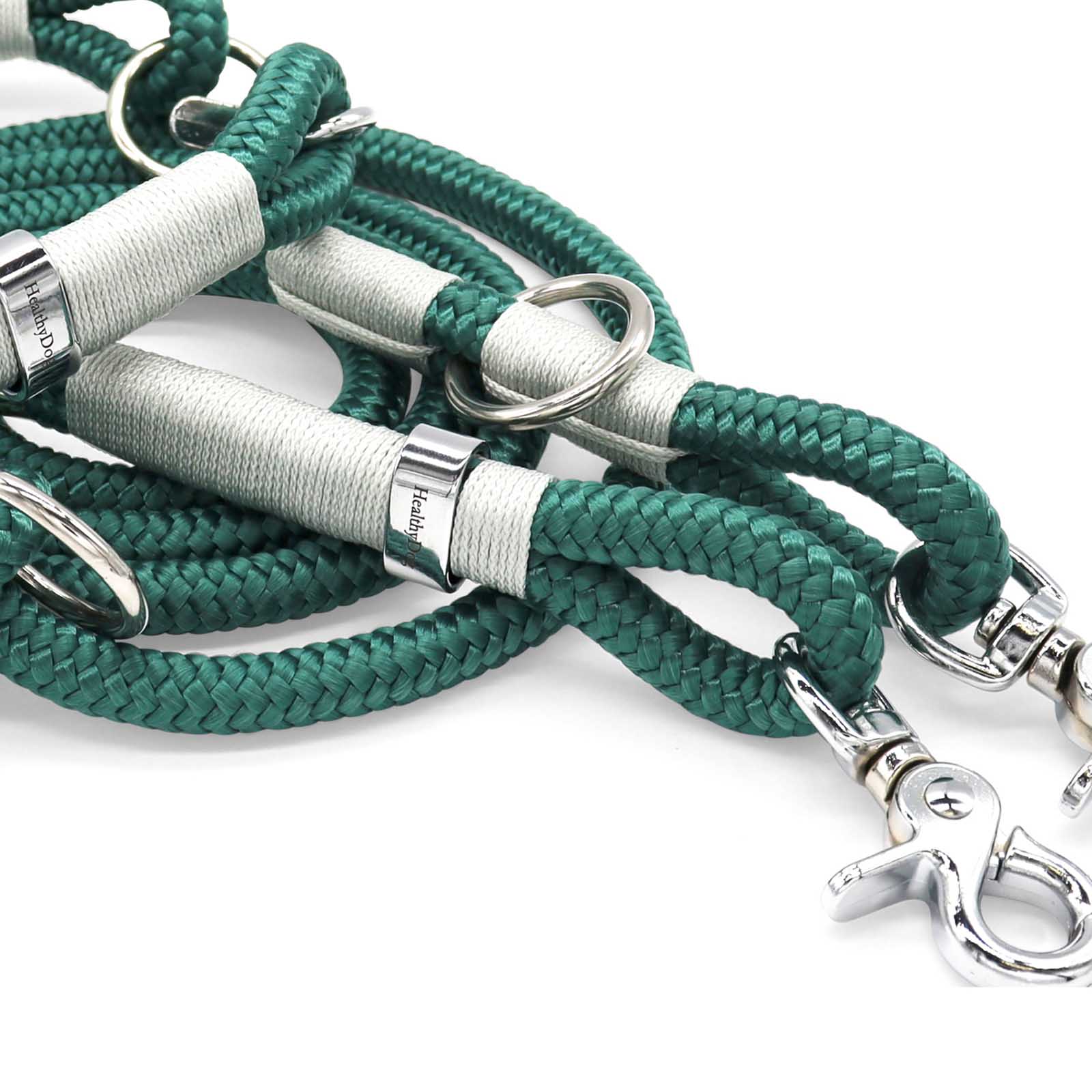 HealthyDog Paracordhalsband und Paracordleine "Emil"