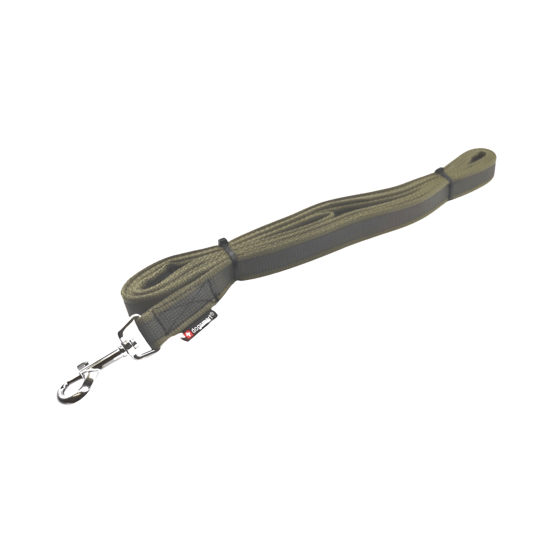 HealthyDog dogsmart gummierte PES Leine khaki