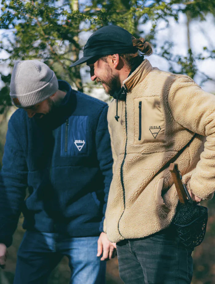HealthyDog ISOLA Bearfleece Jacke blau und beige