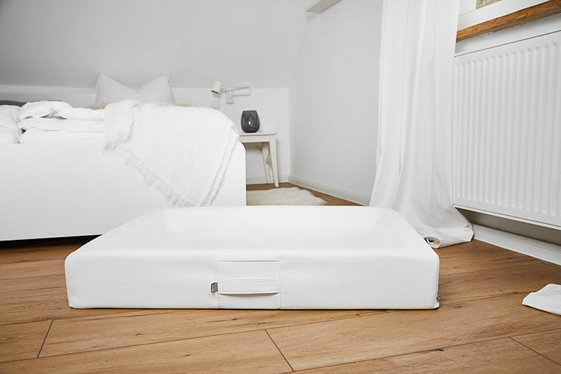 HealthyDog ammi for Dogs orthopädisches Hundebett Kunstleder weiss