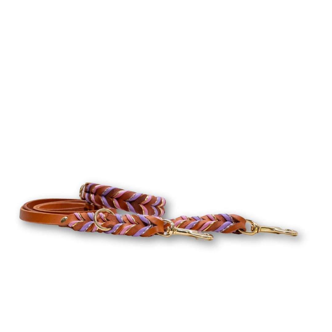 HealthyDog Lederleine und Halsband "Pabbles"