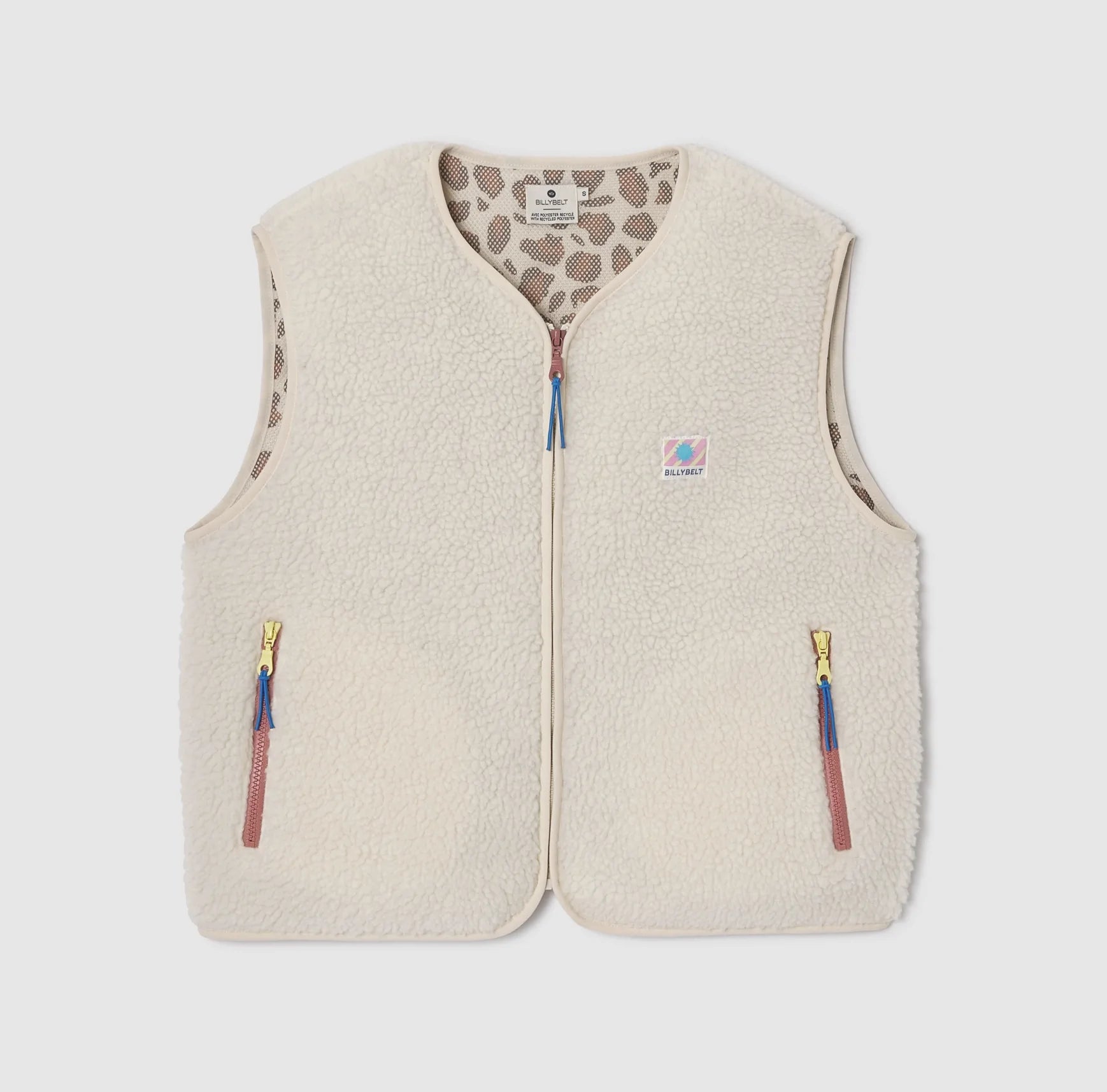 BILLYBELT Damenweste aus Sherpa mit Reissverschluss "elfenbein"