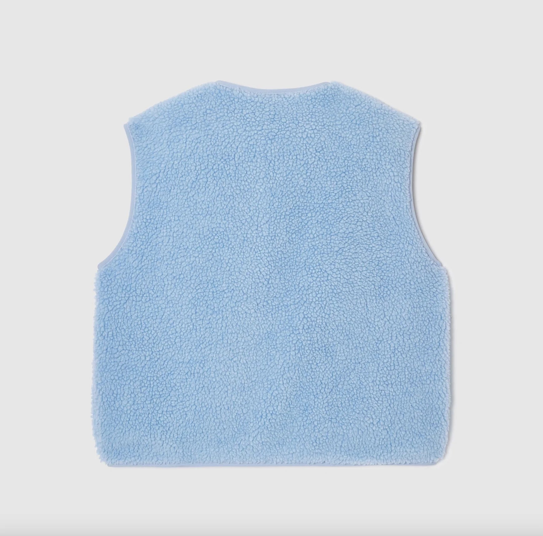 BILLYBELT Damenweste aus Sherpa mit Reissverschluss "hellblau"