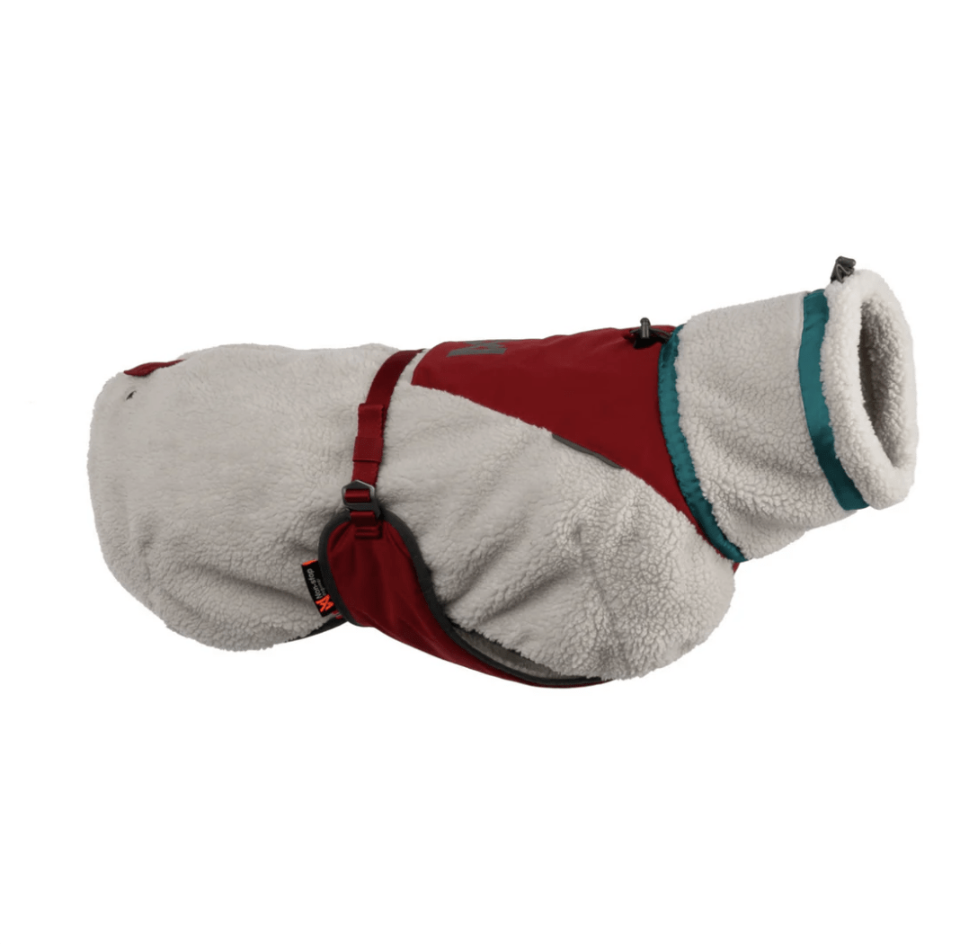 Non-stop dogwear Trekking fleece jacket "grey/wine/teal"