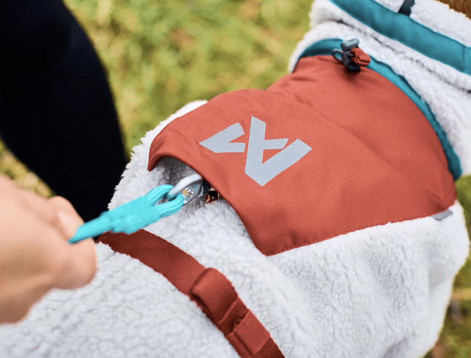 Non-stop dogwear Trekking fleece jacket "grey/wine/teal"