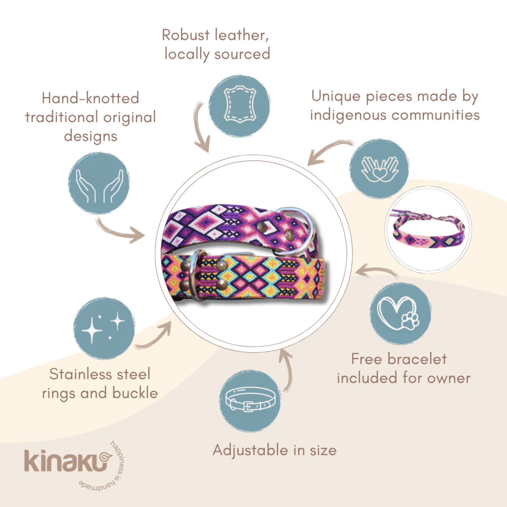 Kinakú Hundehalsband BECAN