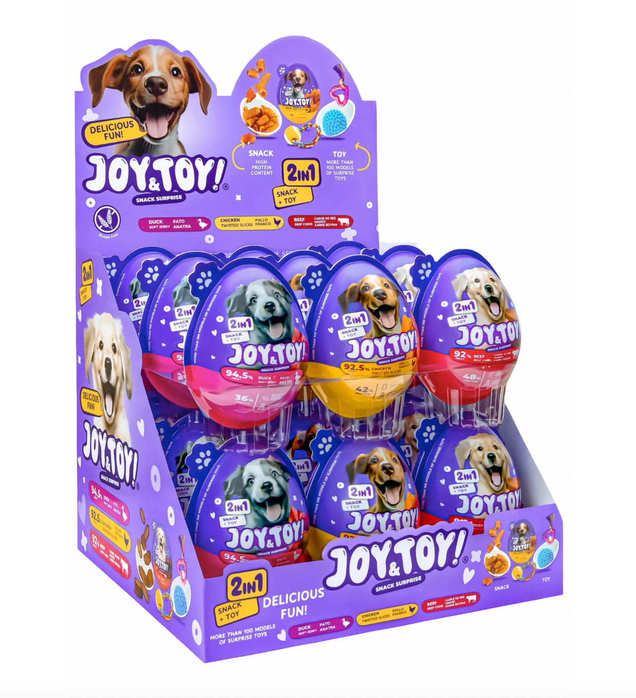 JOY&TOY! Hundespielzeug Überraschungsei