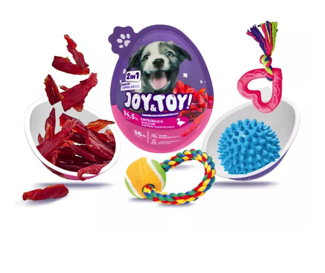 JOY&TOY! Hundespielzeug Überraschungsei