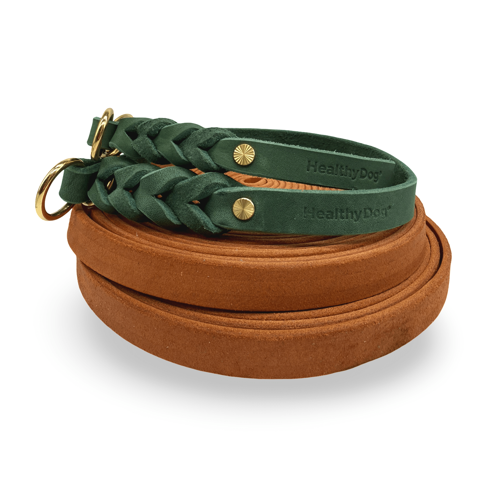 HealthyDog Lederhalsband "Verbunden" 11 verschiedene Farben