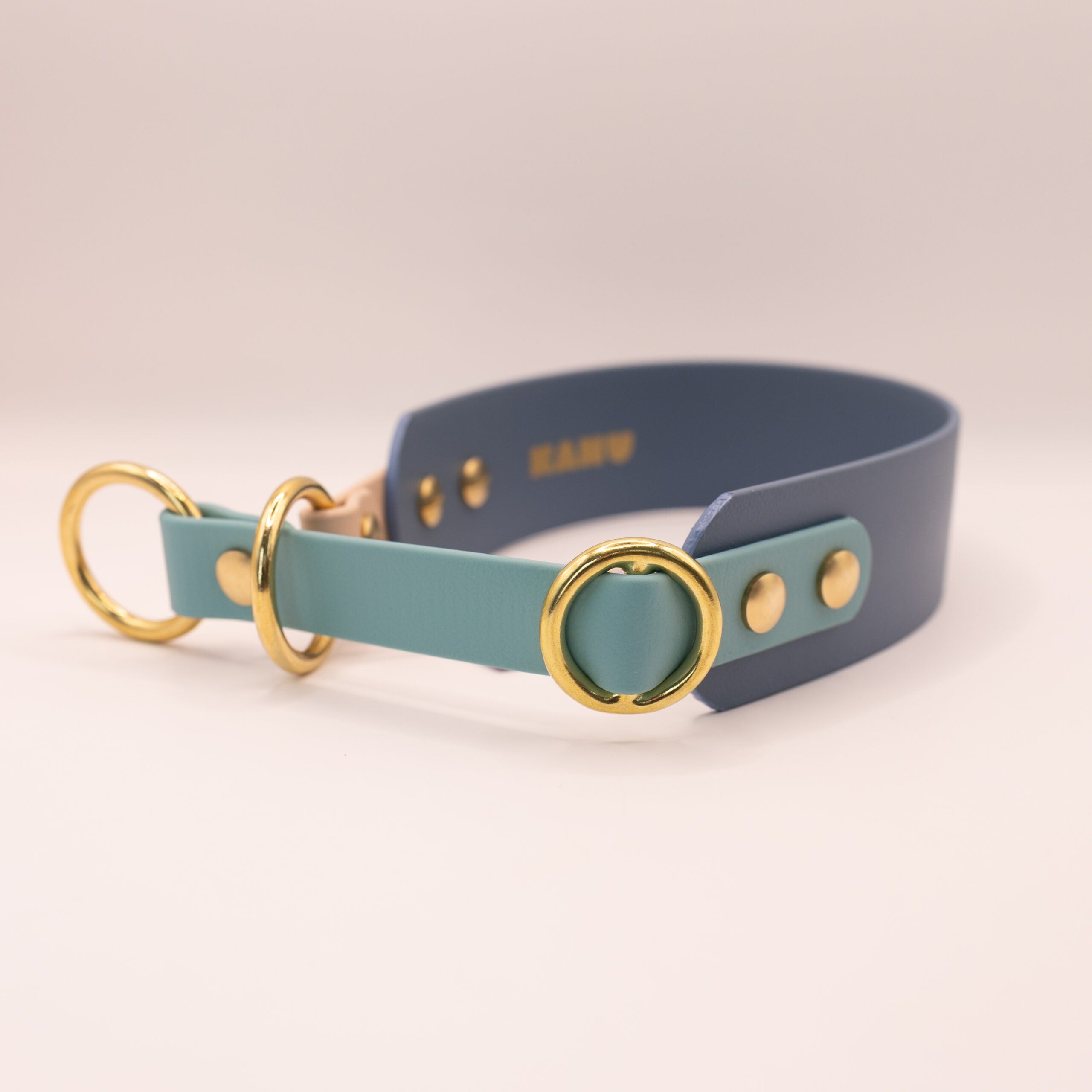 HealthyDog x KAHU Zugstopp Halsband Biothane "petrol"