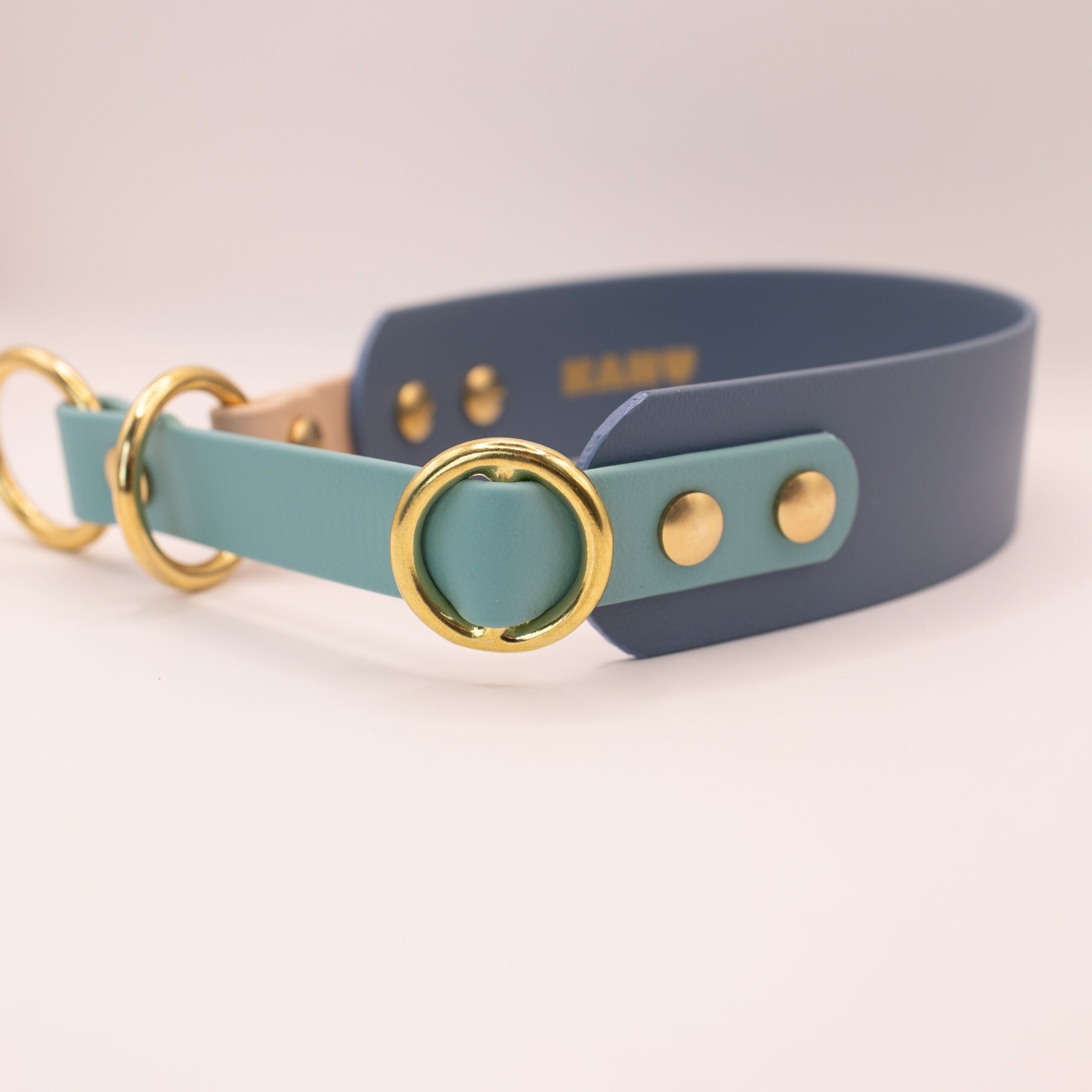 HealthyDog x KAHU Zugstopp Halsband Biothane "petrol"