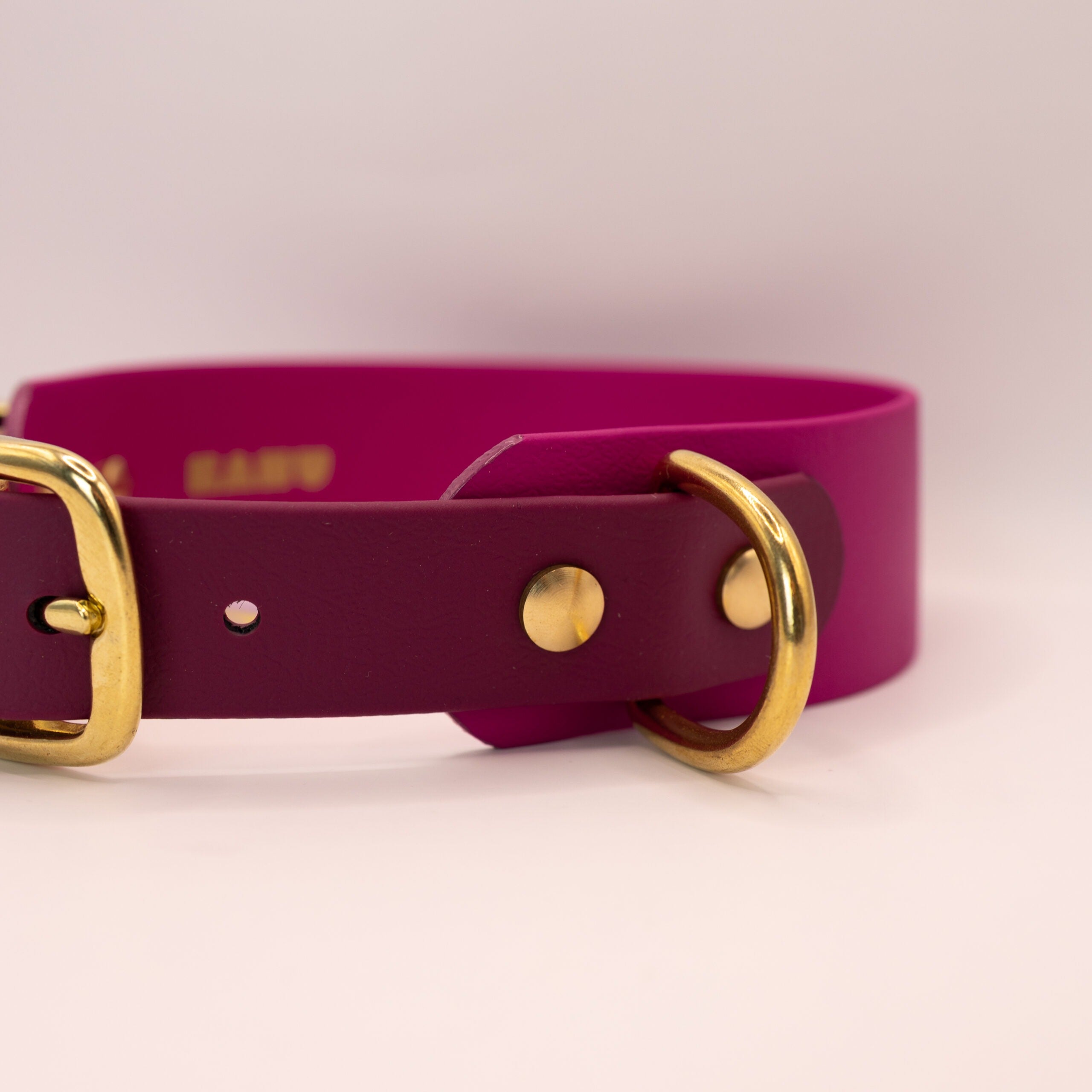 HealthyDog x KAHU verstellbares Halsband Biothane "berry"
