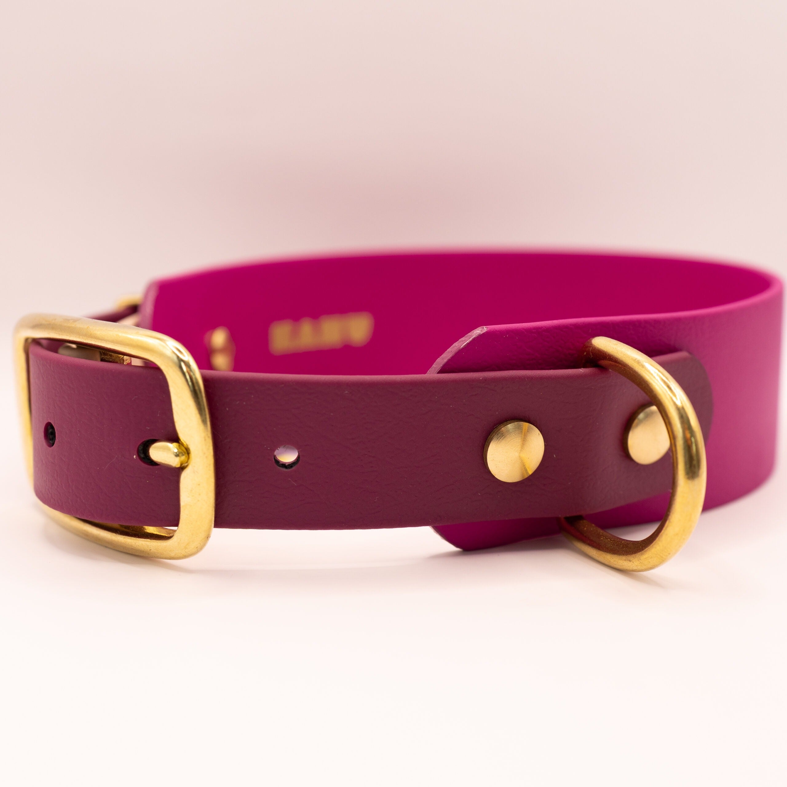 HealthyDog x KAHU verstellbares Halsband Biothane "berry"