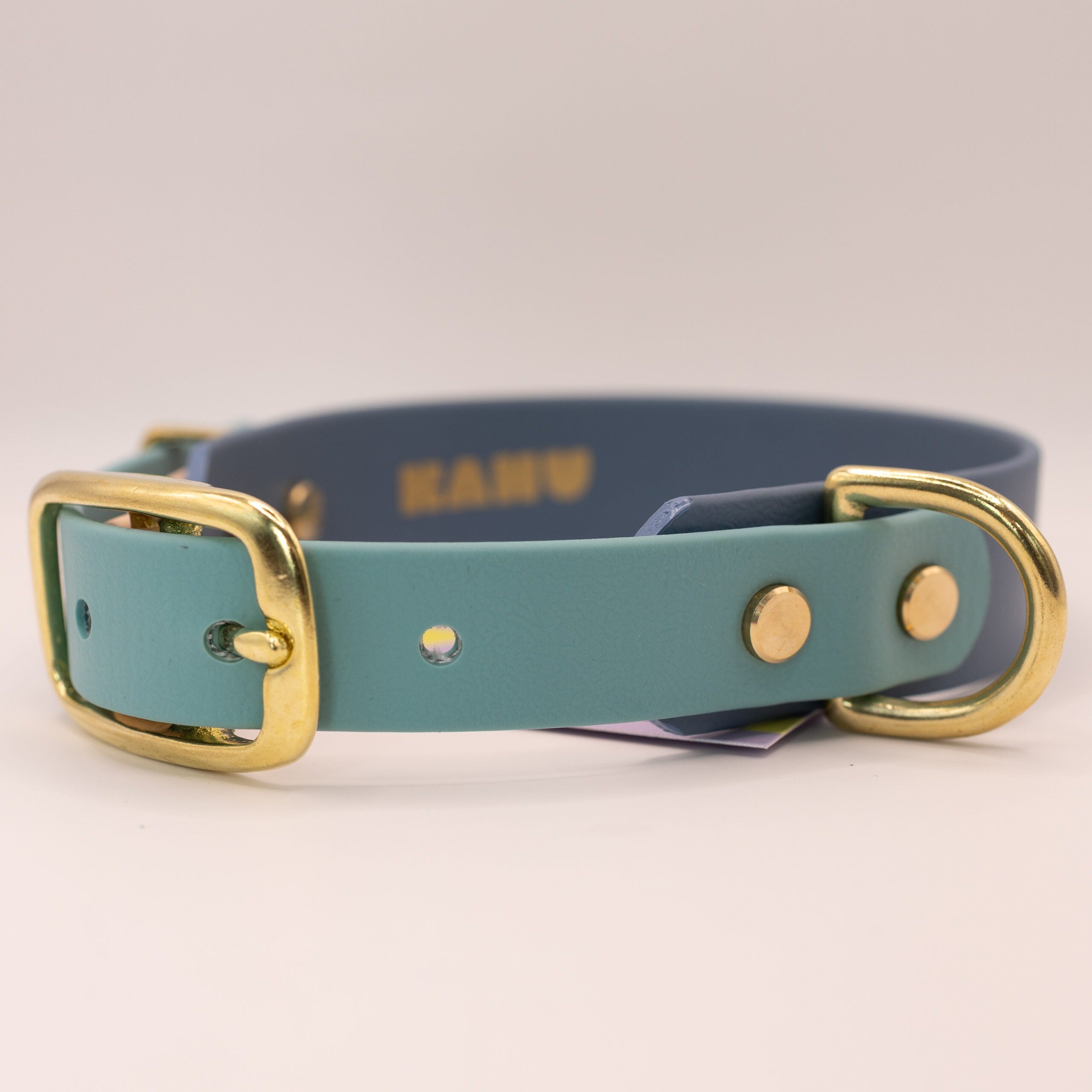 HealthyDog x KAHU verstellbares Halsband Biothane "petrol"