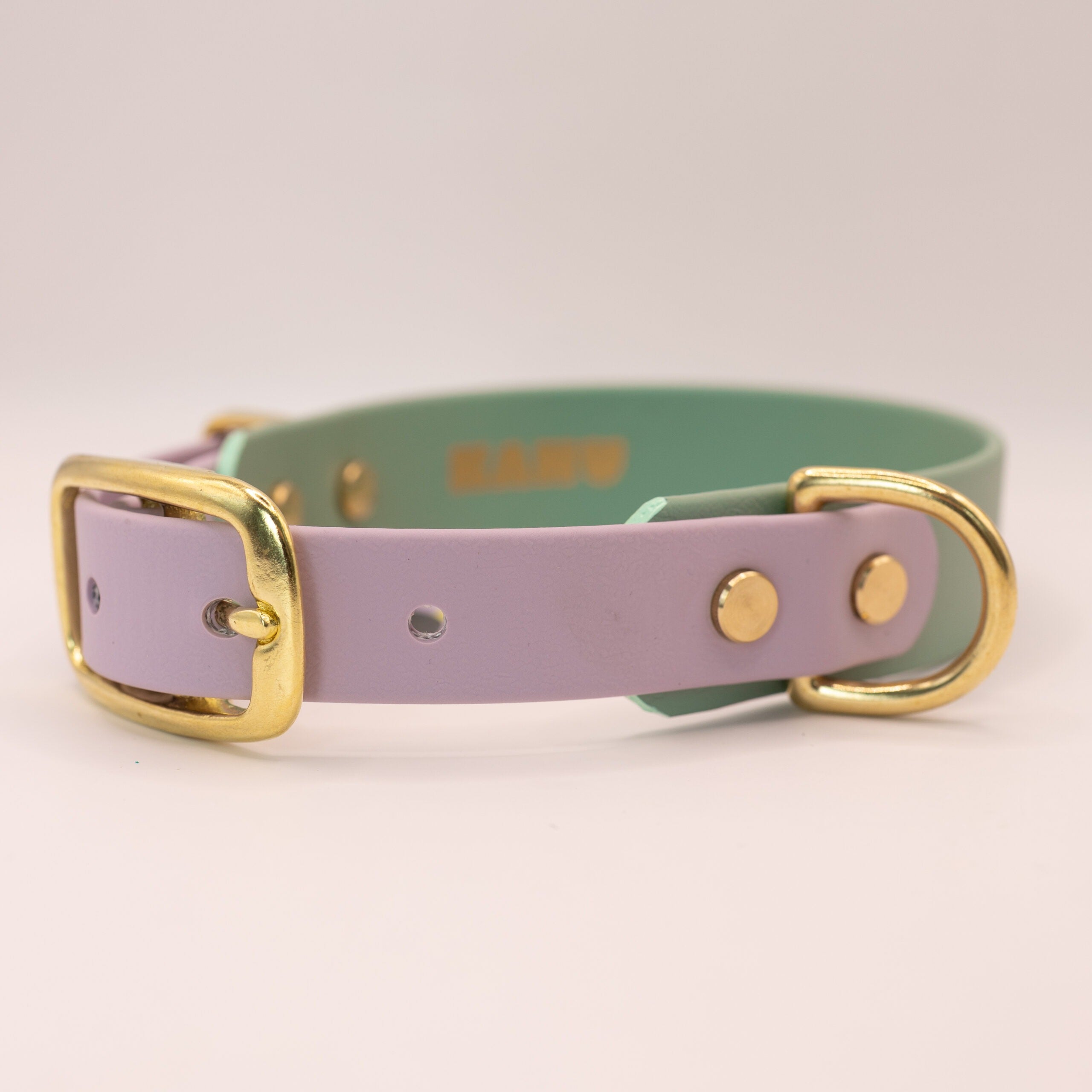HealthyDog x KAHU verstellbares Halsband Biothane "salbei"