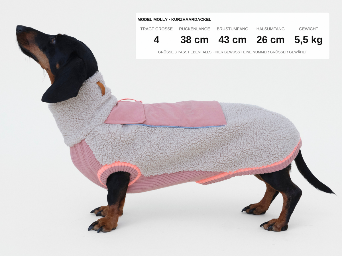 lumiies® Hundepullover warm aus Teddy-Sherpa-Fleece "2 verschiedene Farben"