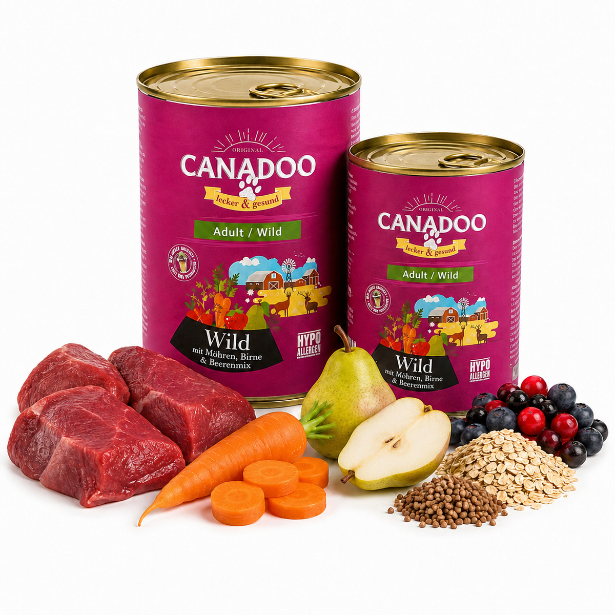 Canadoo Adult Wild mit Möhren, Birne & Beerenmix HYPOALLERGEN
