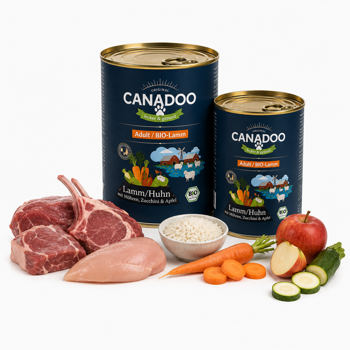 Canadoo Adult Bio Lamm/Huhn mit Möhren, Zucchini & Apfel