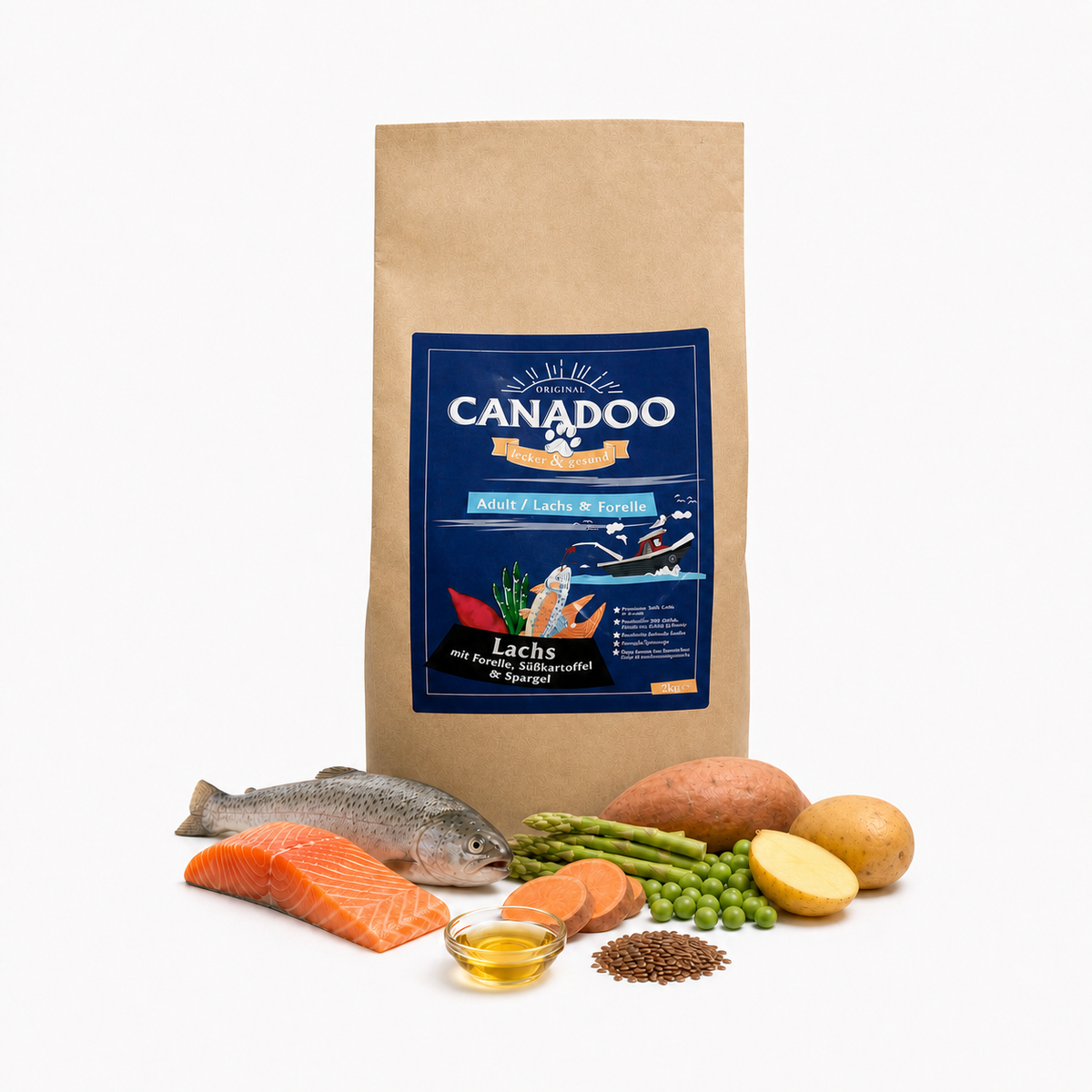 Canadoo Adult Lachs & Forelle mit Süsskartoffel & Spargel