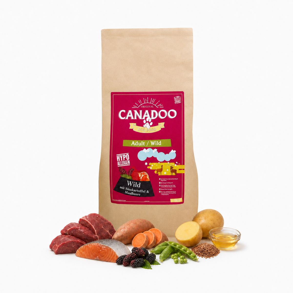 Canadoo Adult Hypoallergen Wild/Lachs mit Süsskartoffel & Maulbeere