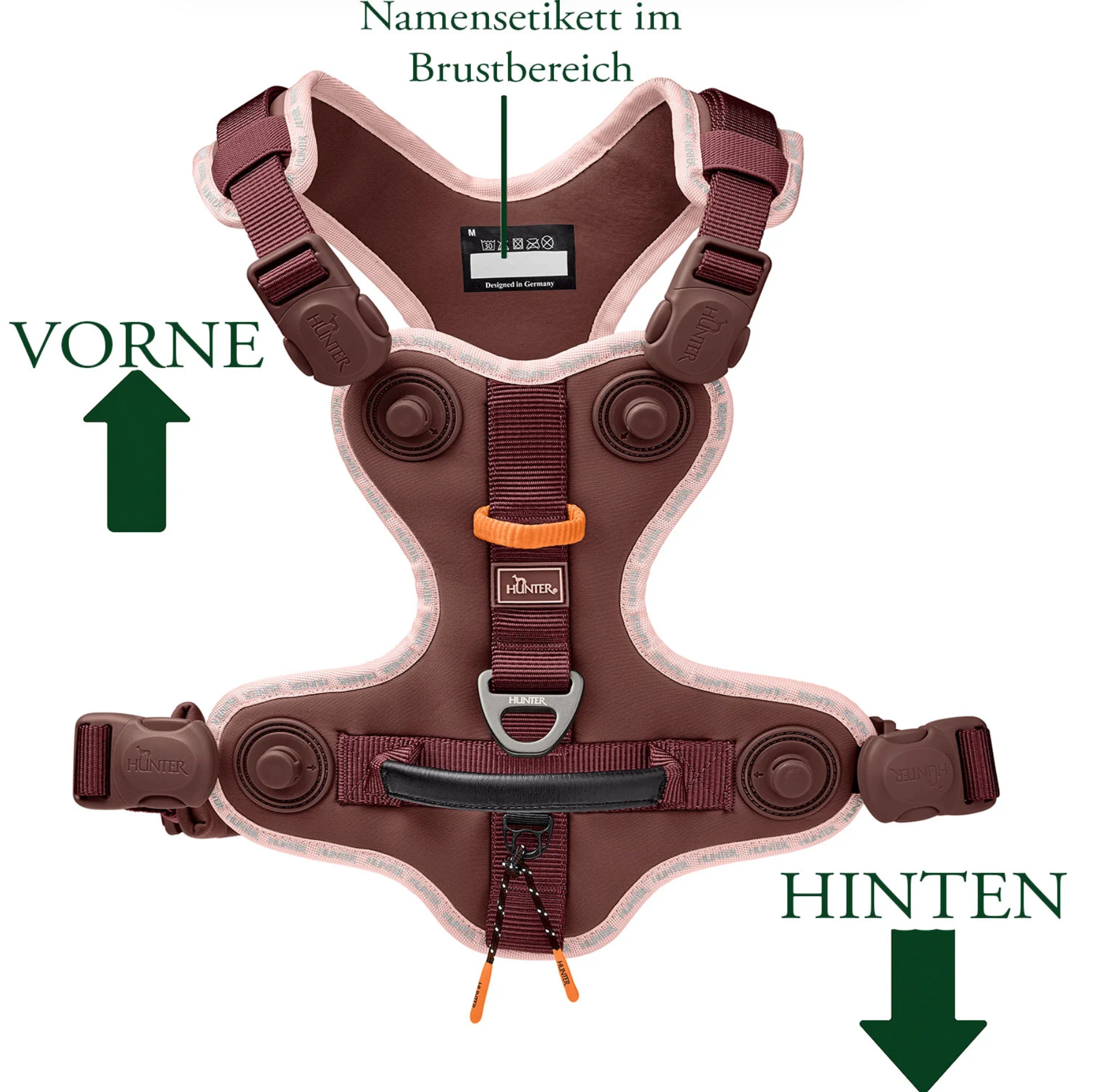 Hunter Ergonomisches Geschirr ErgoMove Pro™ "beere"