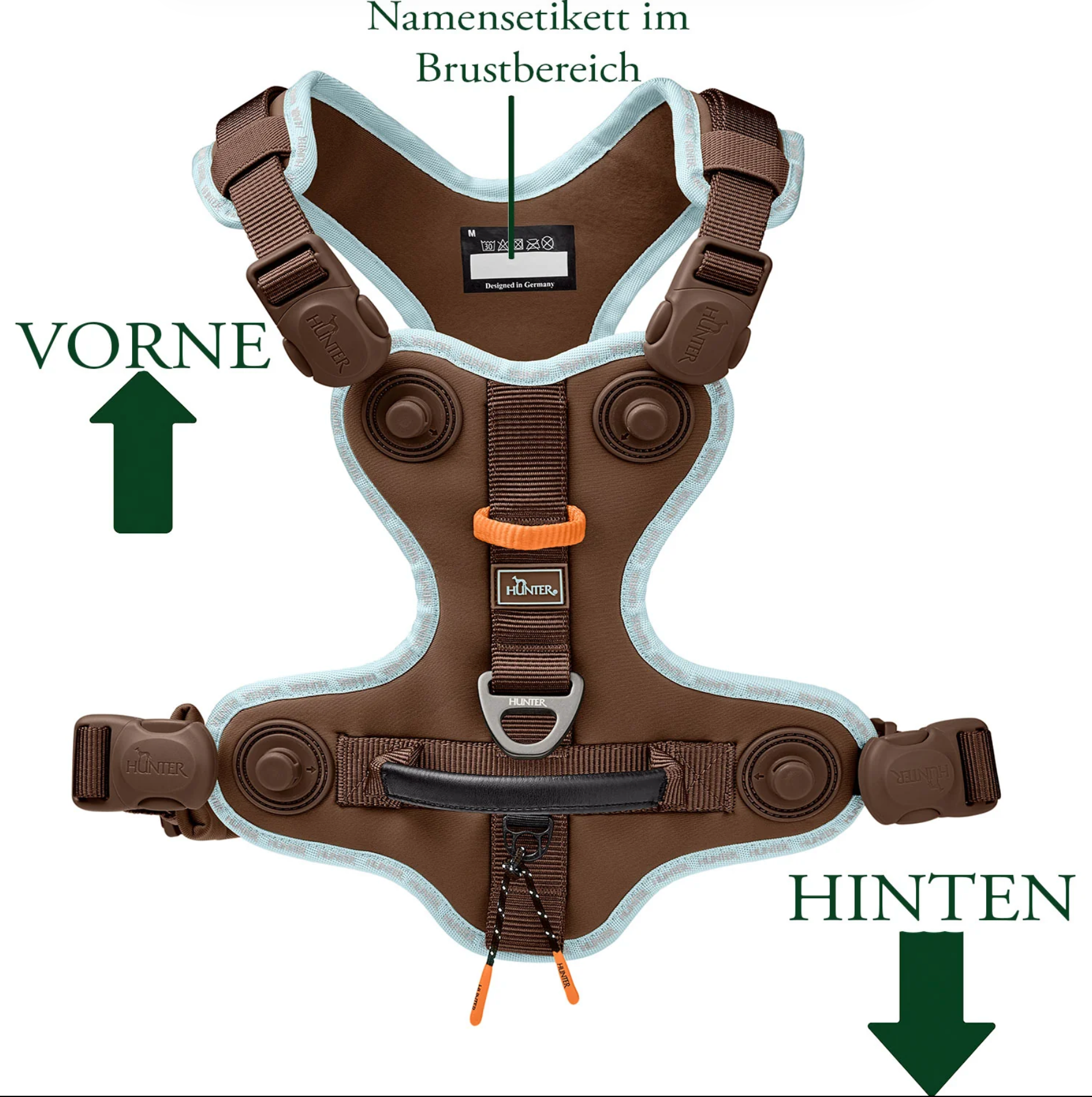 Hunter Ergonomisches Geschirr ErgoMove Pro™ "braun"