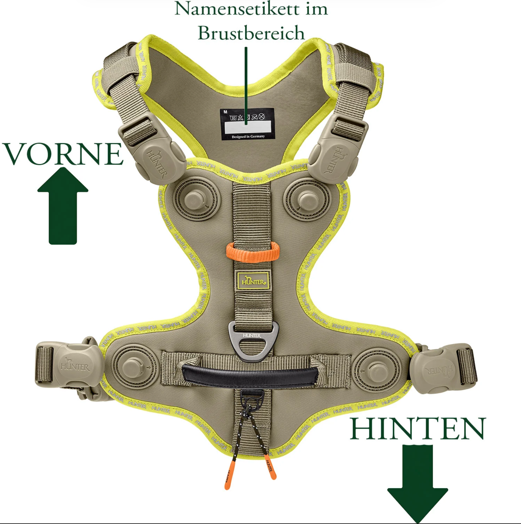 Hunter Ergonomisches Geschirr ErgoMove Pro™ "graugrün"