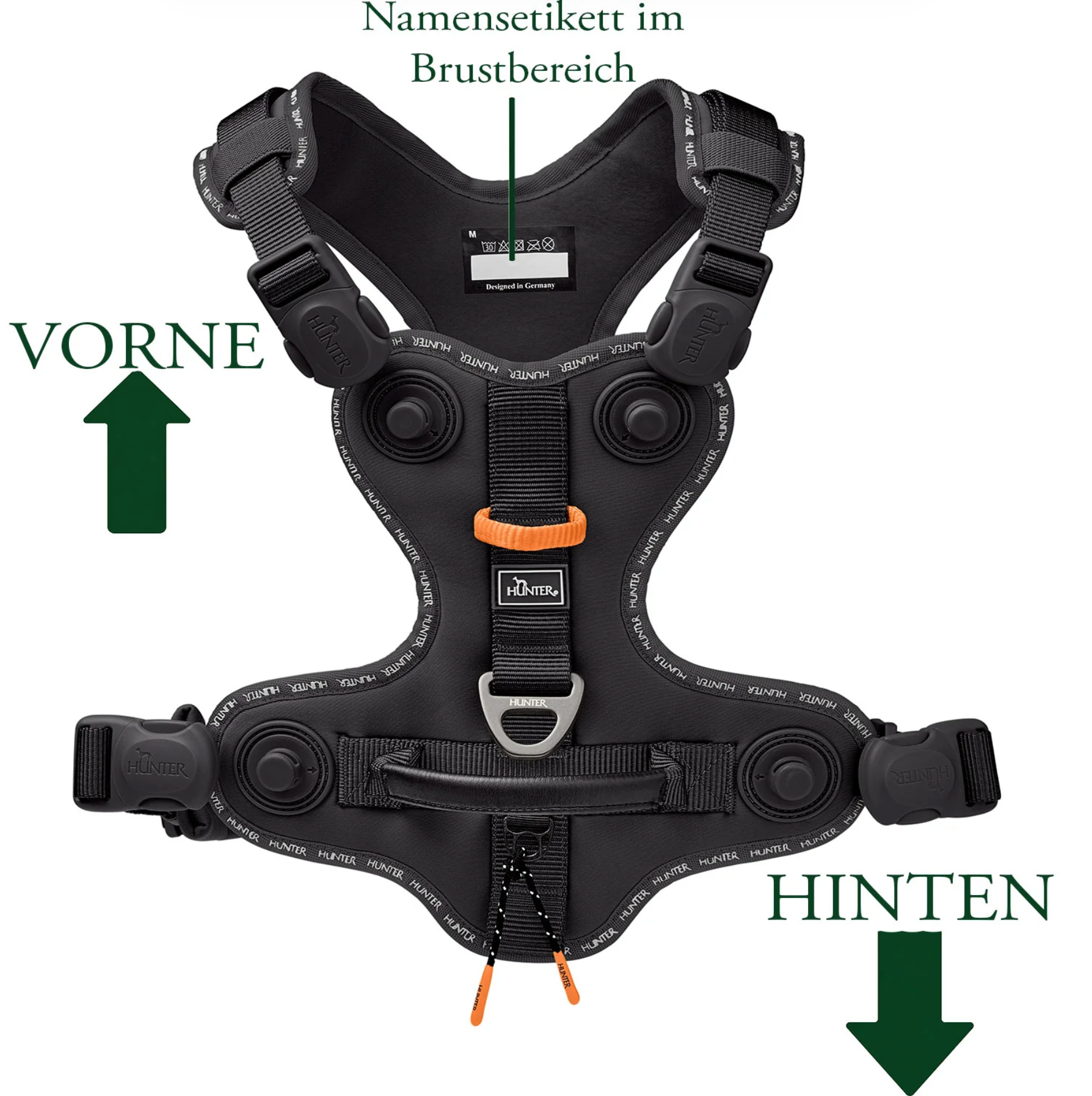 Hunter Ergonomisches Geschirr ErgoMove Pro™ "schwarz"