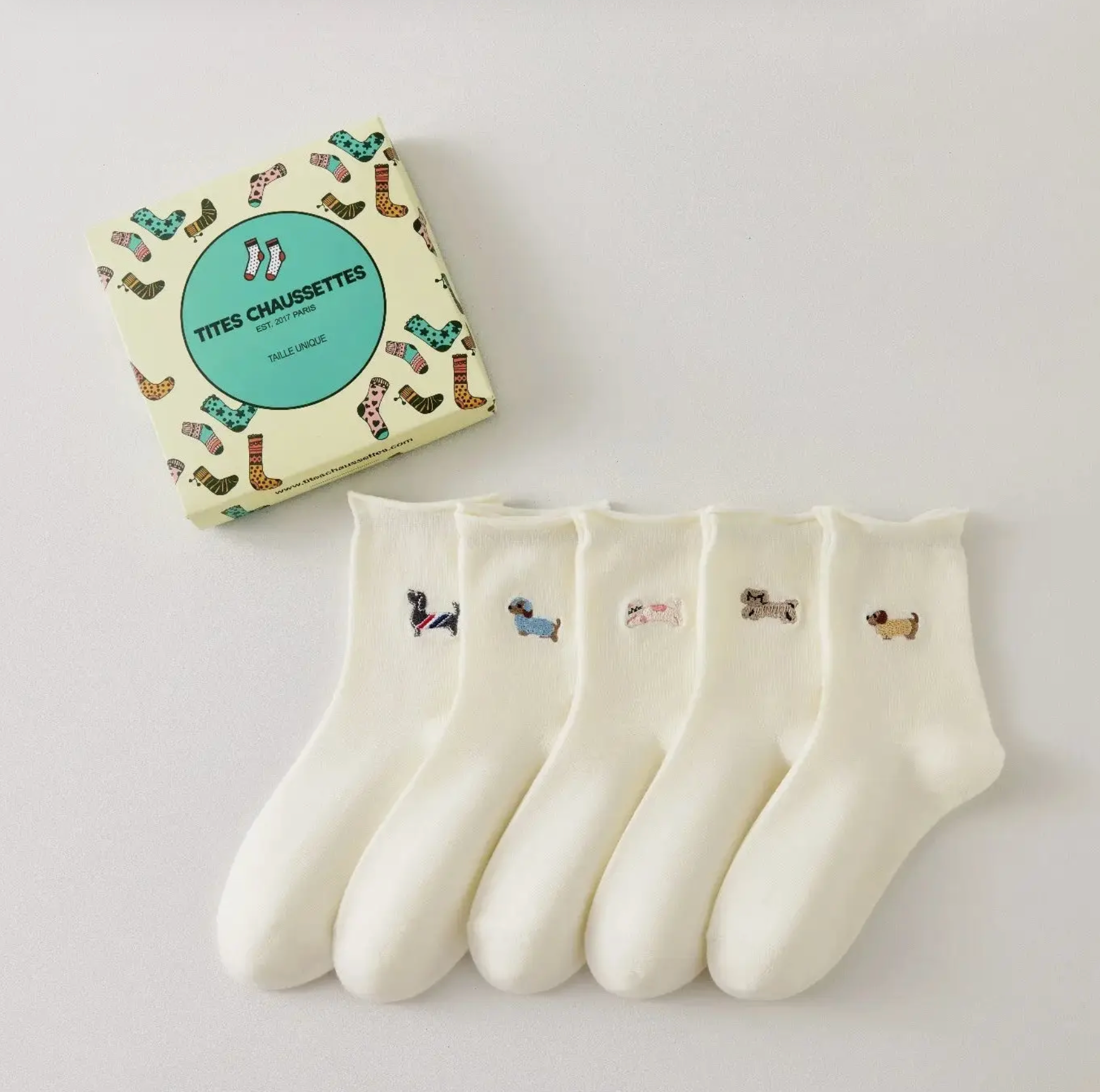 Tites Chaussettes Socken Box "Kleiner Hund & Katze"
