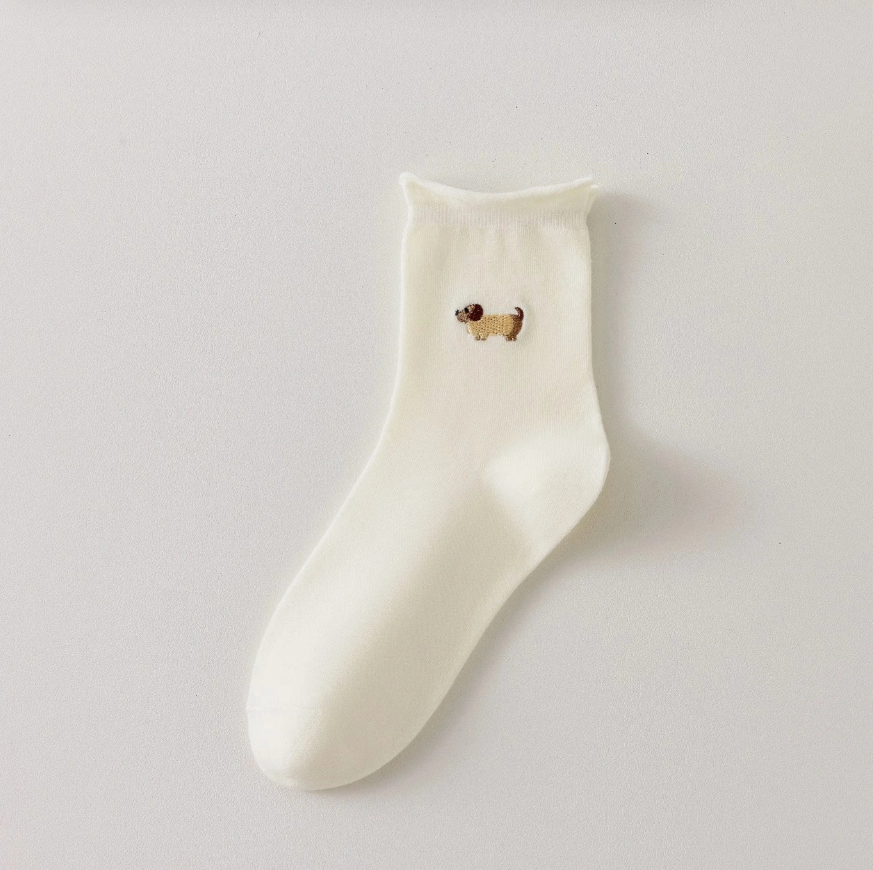 Tites Chaussettes Weisse Hundesocken "Dackel"