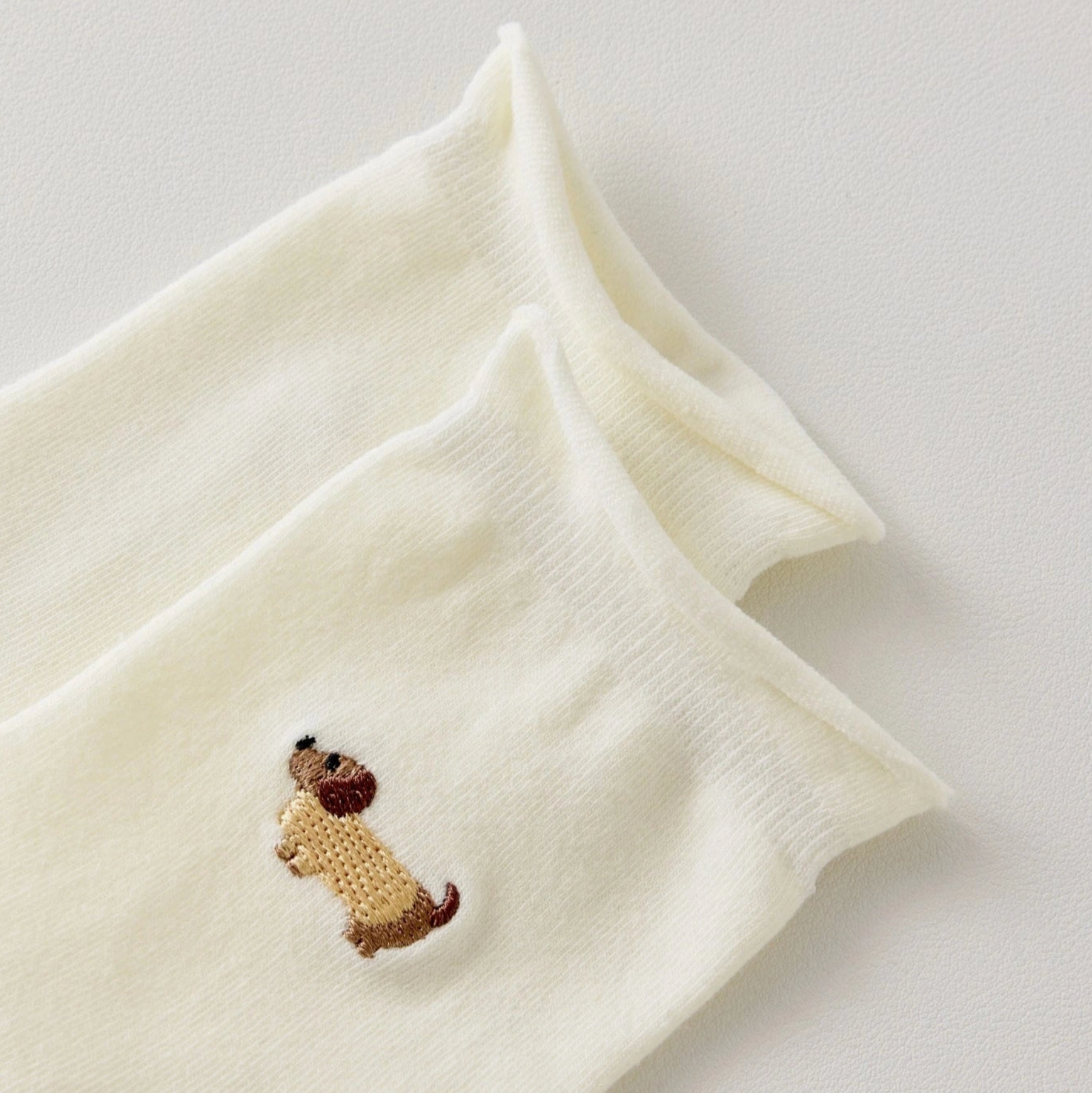 Tites Chaussettes Weisse Hundesocken "Dackel"