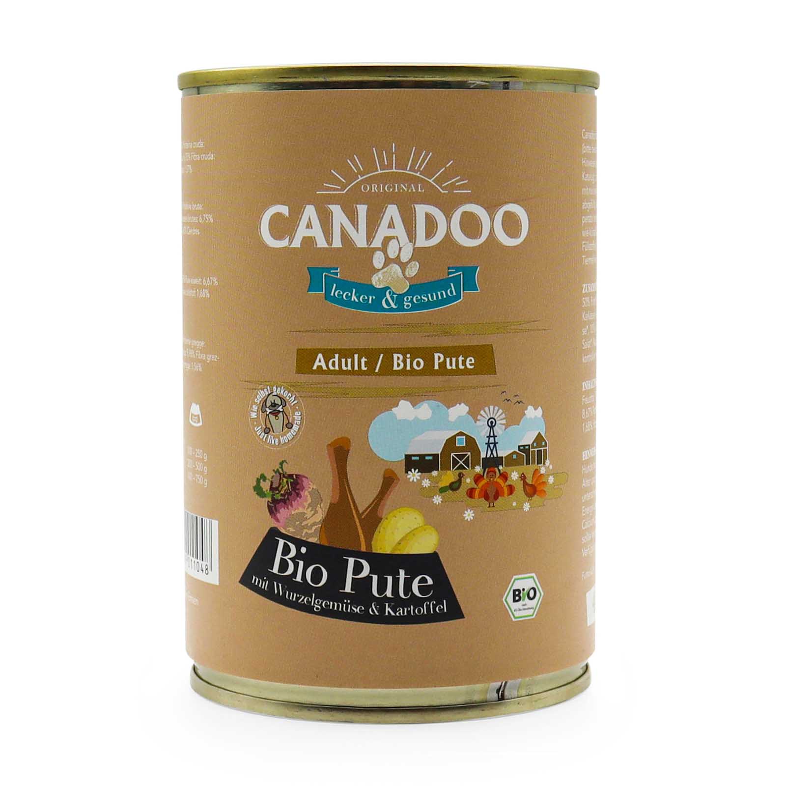 HealthyDog Canadoo Adult Nassfutter Bio Pute mit Wurzelgemüse & Kartoffel
