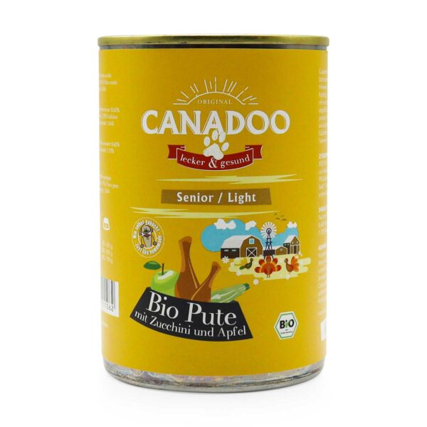 HealthyDog Canadoo Senior / Light Nassfutter Bio Pute mit Zucchini & Apfel