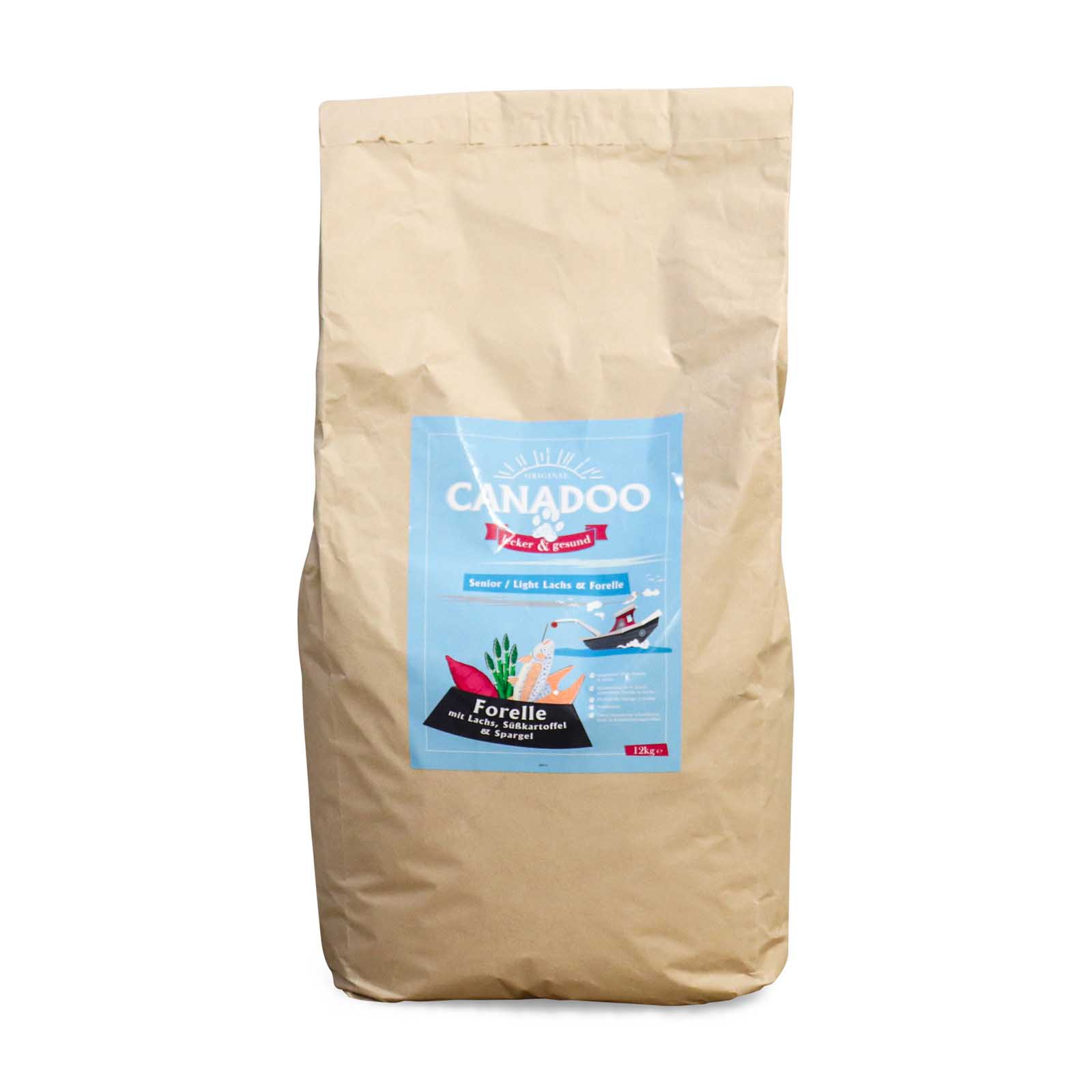 HealthyDog Canadoo Senior / Light Trockenfutter Lachs & Forelle mit Süsskartoffel & Spargel