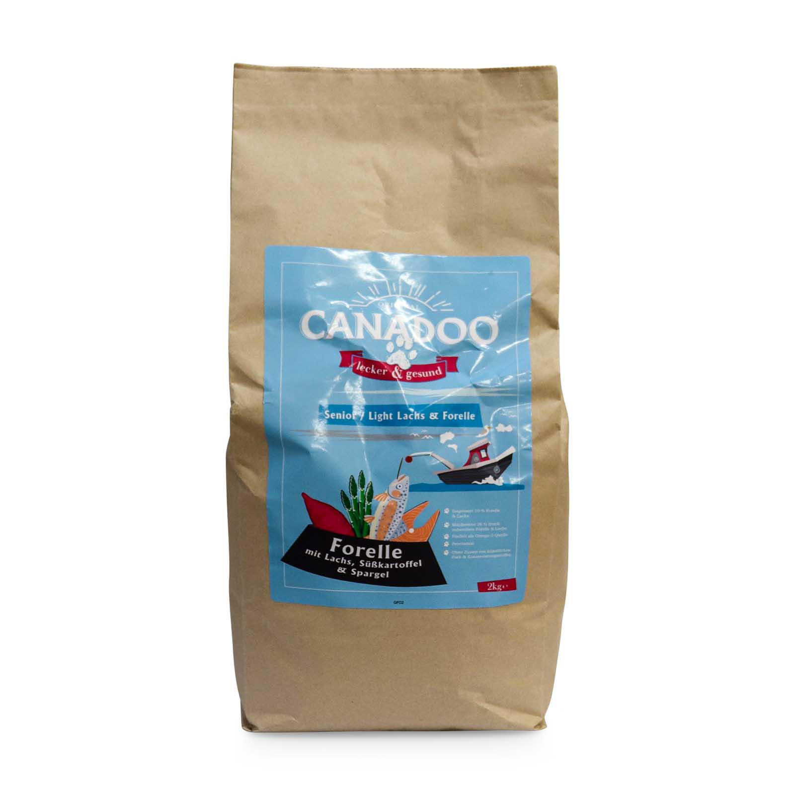 HealthyDog Canadoo Senior / Light Trockenfutter Lachs & Forelle mit Süsskartoffel & Spargel