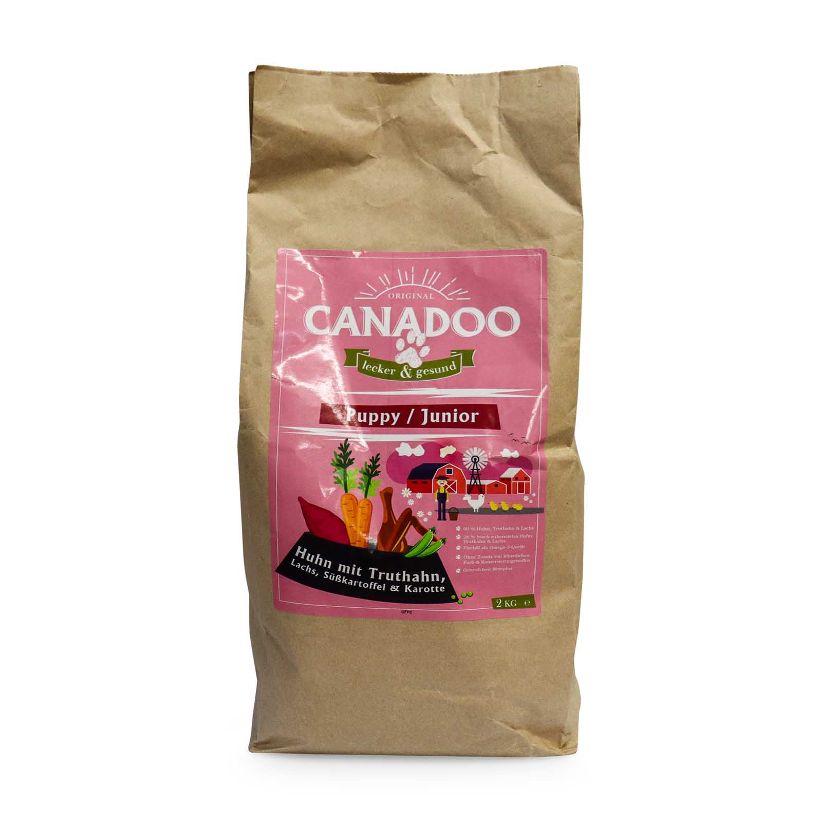 HealthyDog Canadoo Puppy / Junior Trockenfutter Huhn mit Süsskartoffel & Karotte