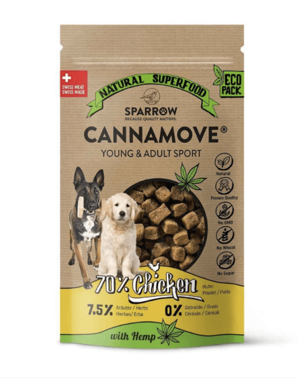 HealthyDog Sparrow CannaMove Young & Adult Sport Snack Hunde